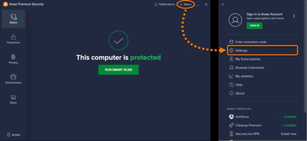 Avast Internet Security Trial Reset